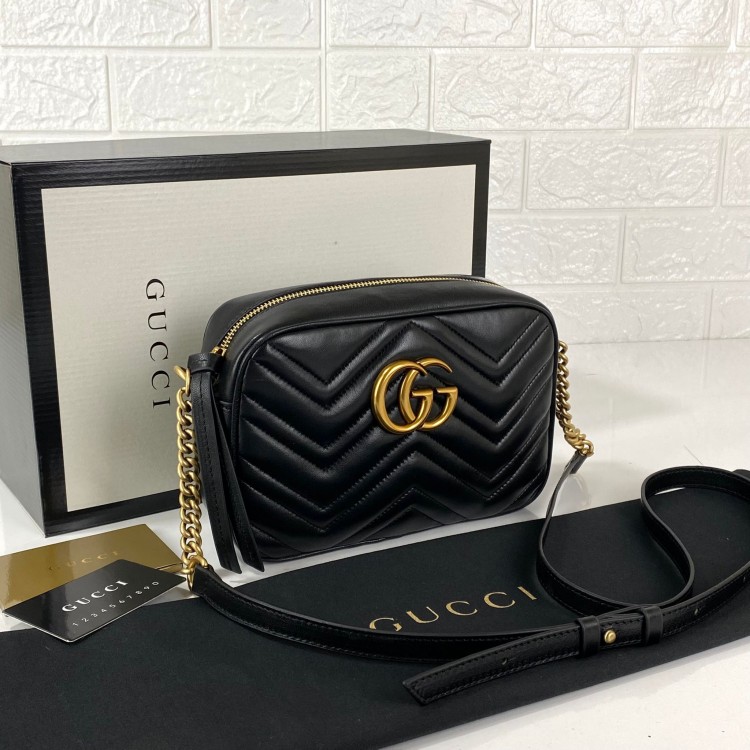 GUCCİ MARMONT MESSENGER BAG SİYAH